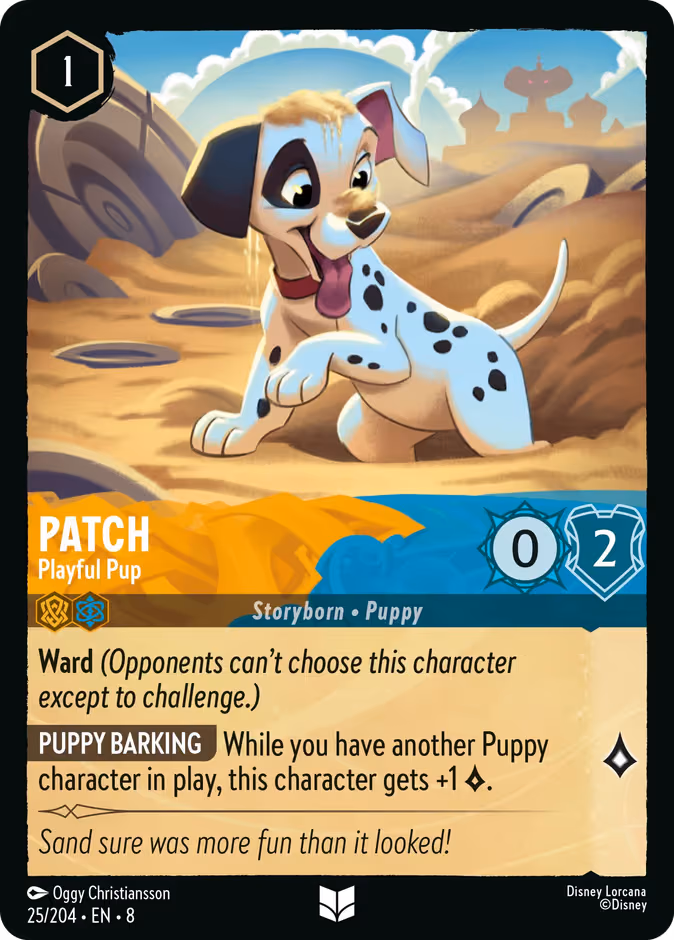 Patch - Playful Pup Lorcana card (25/204, Reign of Jafar)