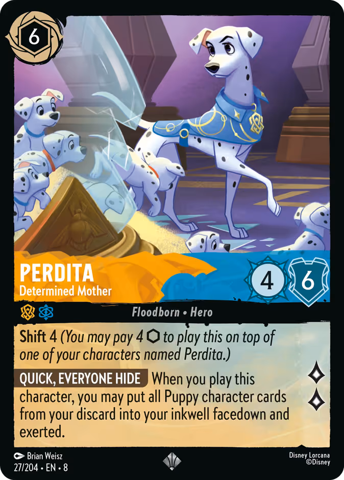 Perdita - Determined Mother Lorcana card (27/204, Reign of Jafar)