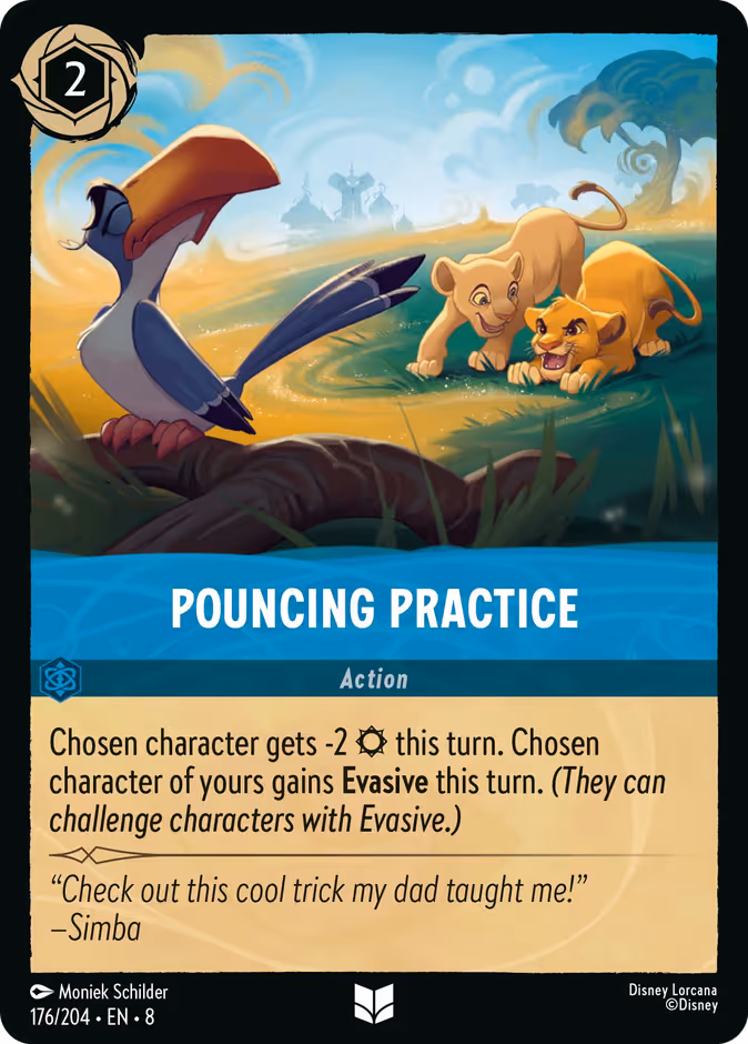 Pouncing Practice Lorcana card (176/204, Reign of Jafar)