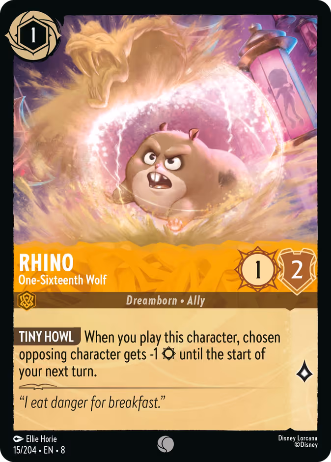 Rhino - One-Sixteenth Wolf Lorcana card (15/204, Reign of Jafar)