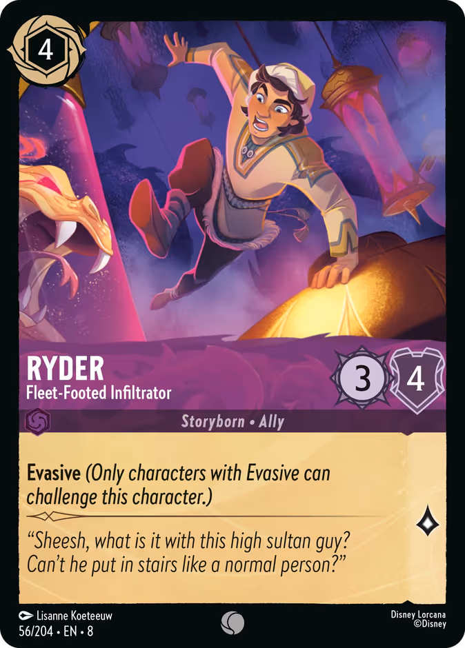 Ryder - Fleet-Footed Infiltrator Lorcana card (56/204, Reign of Jafar)