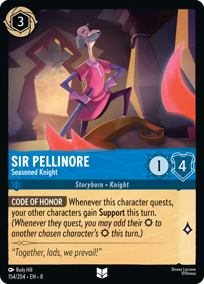 Sir Pellinore - Seasoned Knight Lorcana card (154/204, Reign of Jafar)