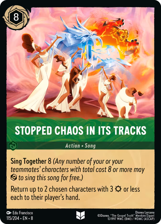 Stopped Chaos in Its Tracks Lorcana card (115/204, Reign of Jafar)