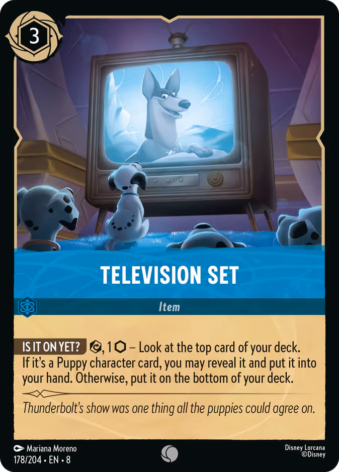 Television Set Lorcana card (178/204, Reign of Jafar)