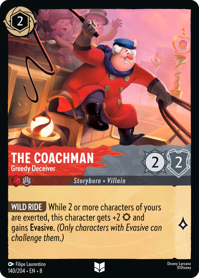The Coachman - Greedy Deceiver Lorcana card (140/204, Reign of Jafar)