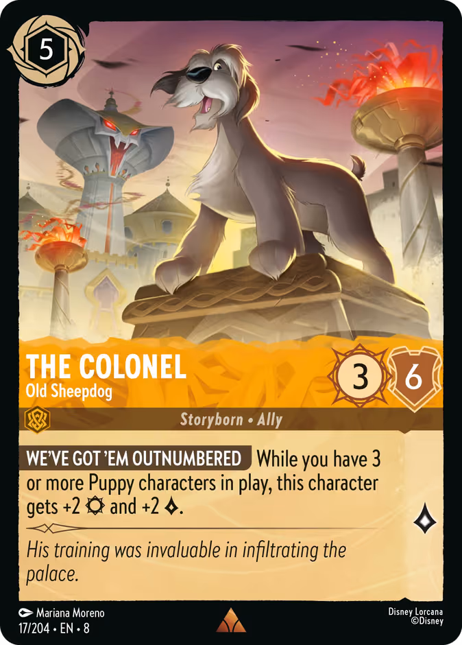 The Colonel - Old Sheepdog Lorcana card (17/204, Reign of Jafar)