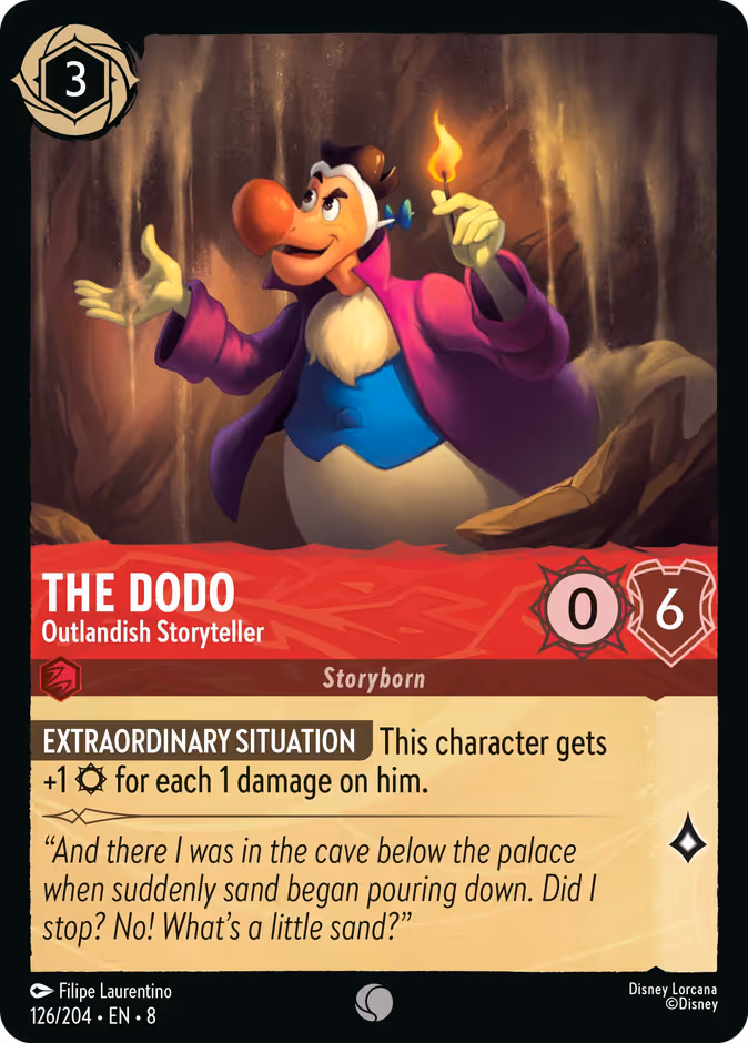The Dodo - Outlandish Storyteller Lorcana card (126/204, Reign of Jafar)