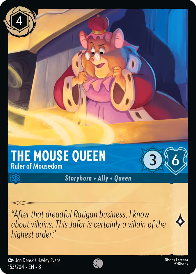 The Mouse Queen - Ruler of Mousedom Lorcana card (153/204, Reign of Jafar)