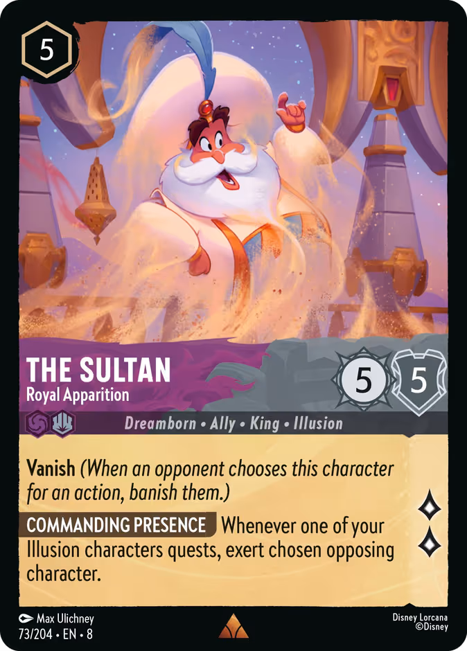The Sultan - Royal Apparition Lorcana card (73/204, Reign of Jafar)
