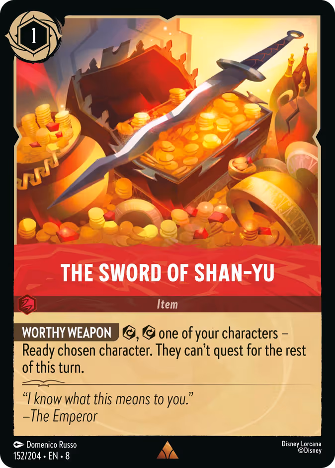 The Sword of Shan-Yu Lorcana card (152/204, Reign of Jafar)