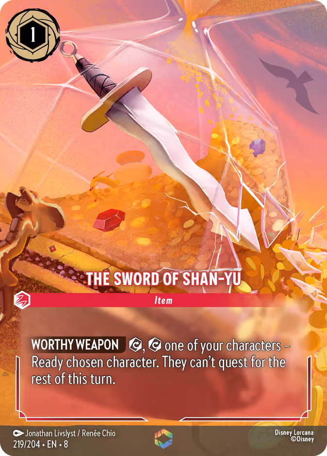The Sword of Shan-Yu Lorcana card (219/204, Reign of Jafar)