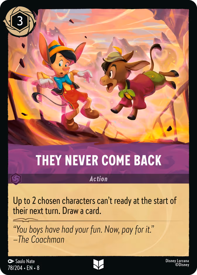 They Never Come Back Lorcana card (78/204, Reign of Jafar)