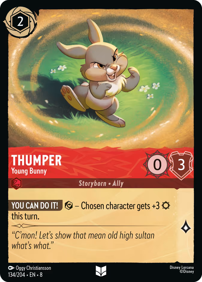 Thumper - Young Bunny Lorcana card (134/204, Reign of Jafar)
