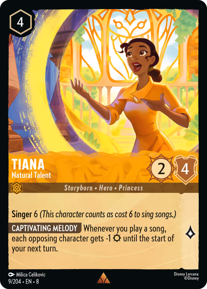 Tiana - Natural Talent Lorcana card (9/204, Reign of Jafar)