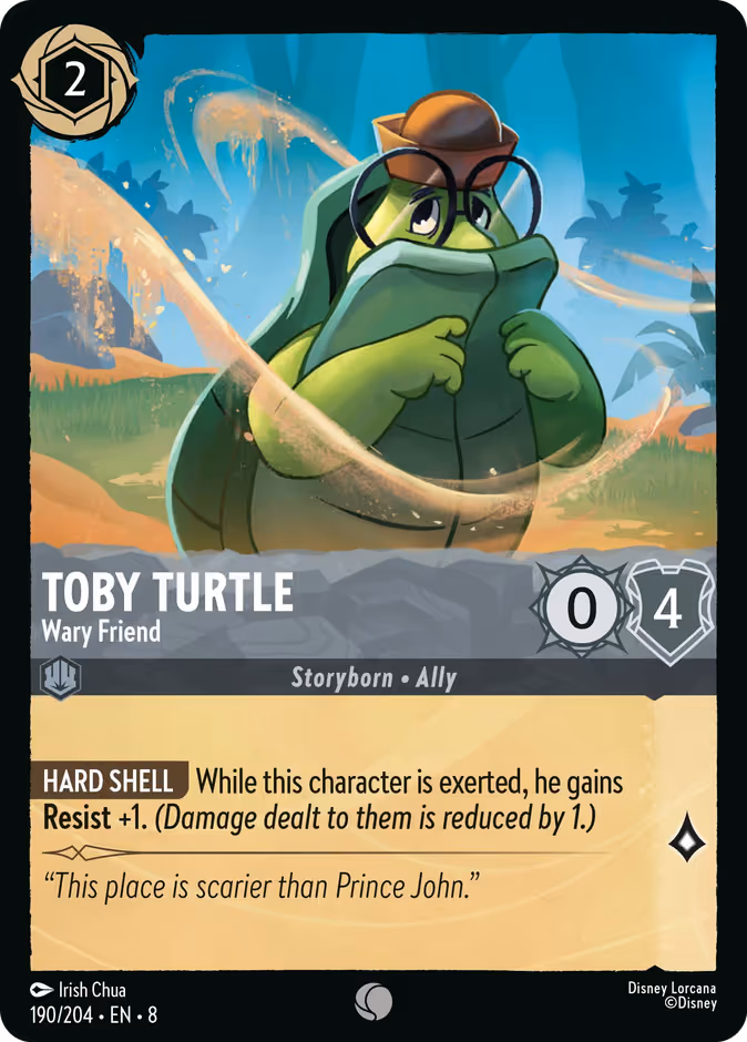 Toby Turtle - Wary Friend Lorcana card (190/204, Reign of Jafar)