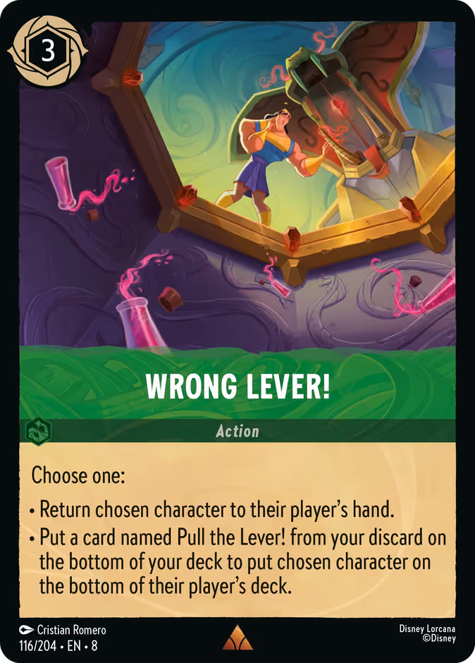 Wrong Lever! Lorcana card (116/204, Reign of Jafar)