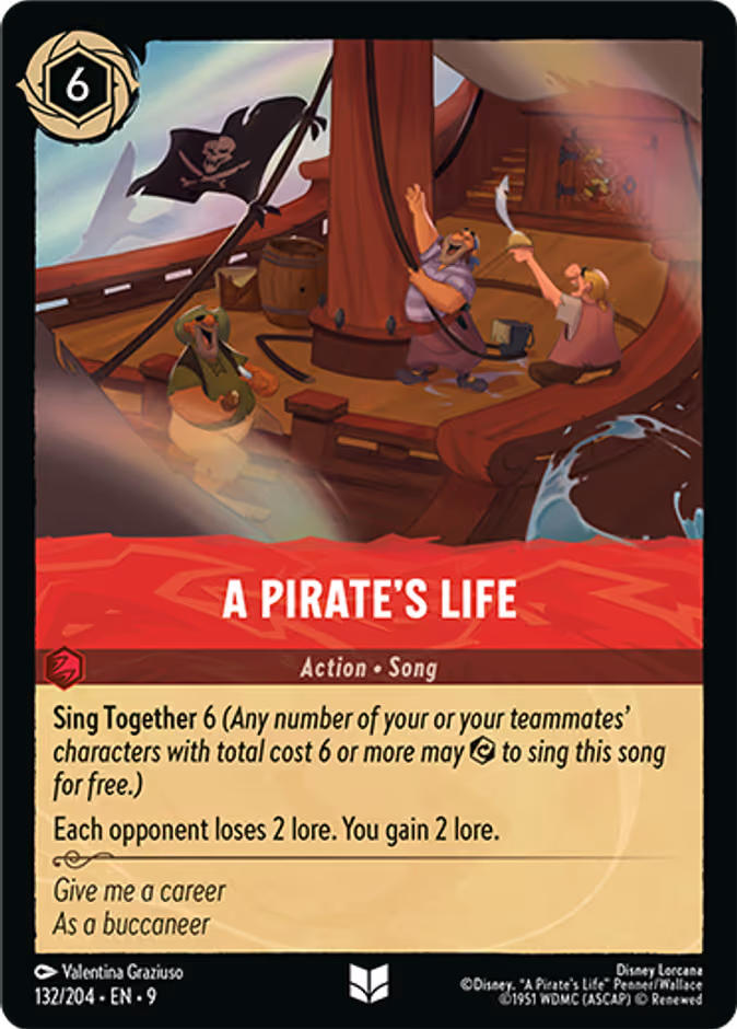 A Pirate's Life Lorcana card (132/204, Fabled)