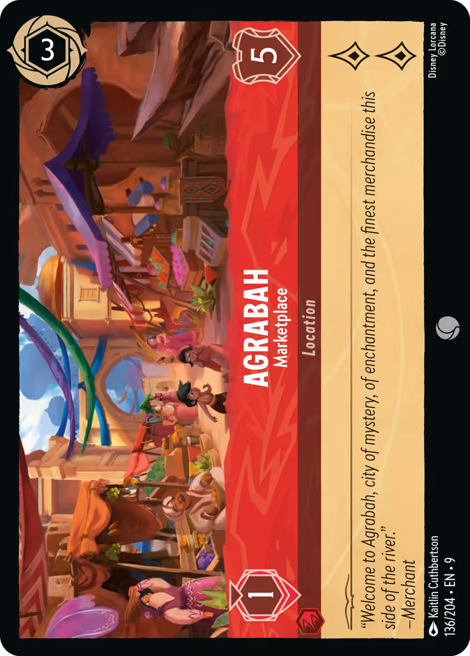 Agrabah - Marketplace Lorcana card (136/204, Fabled)