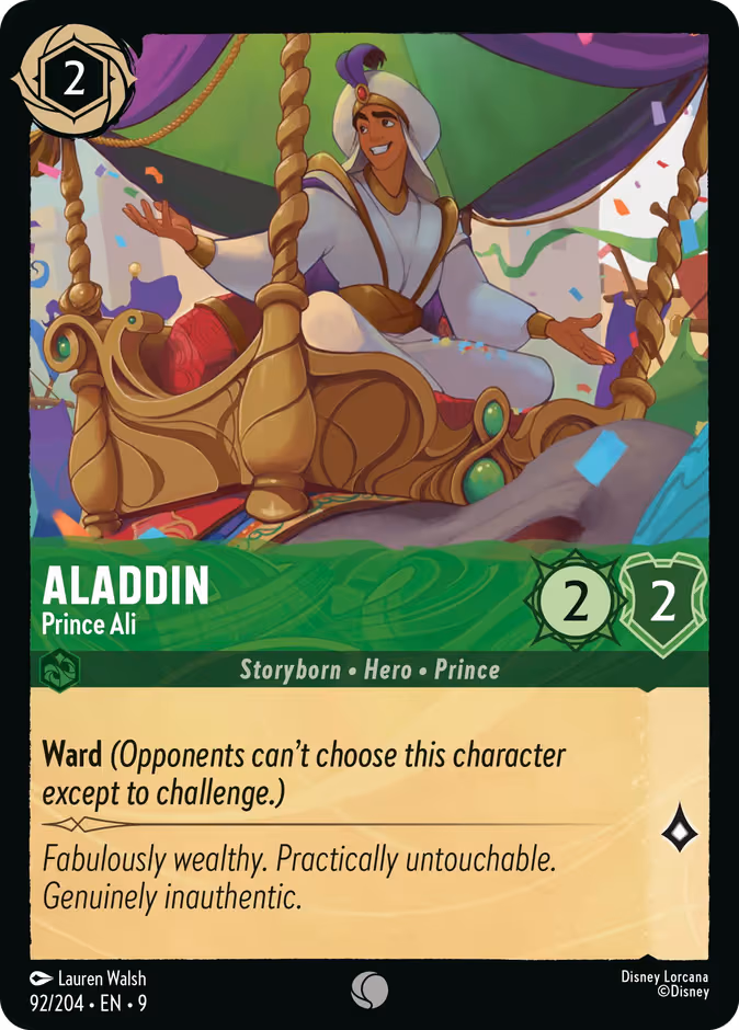 Aladdin - Prince Ali Lorcana card (92/204, Fabled)