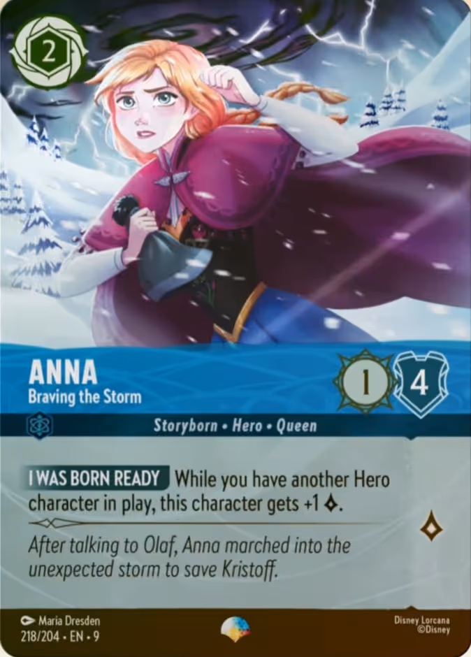 Anna - Braving the Storm Lorcana card (218/204, Fabled)