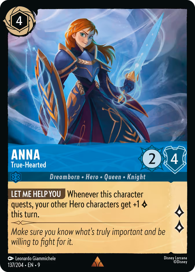 Anna - True-Hearted Lorcana card (137/204, Fabled)