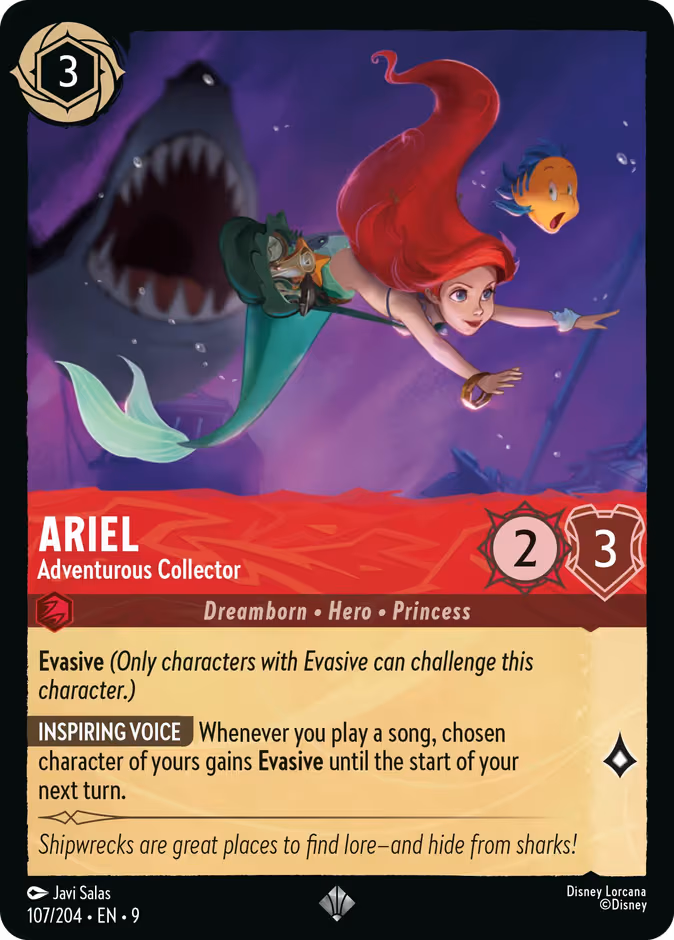 Ariel - Adventurous Collector Lorcana card (107/204, Fabled)