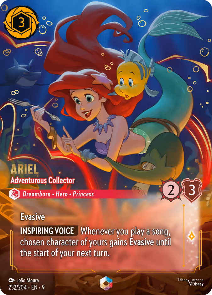 Ariel - Adventurous Collector Lorcana card (232/204)