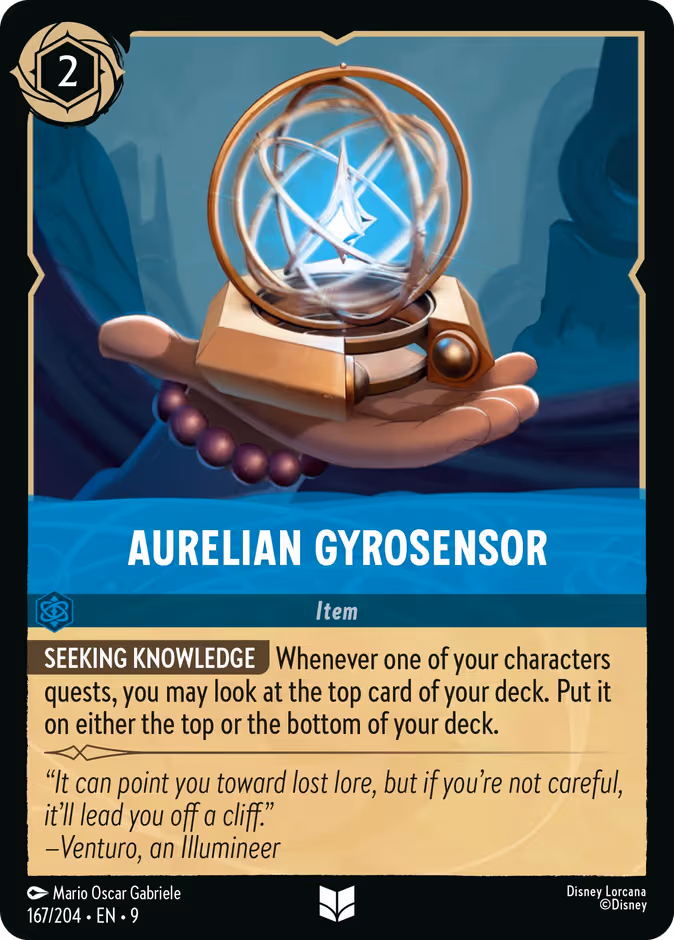 Aurelian Gyrosensor Lorcana card (167/204, Fabled)