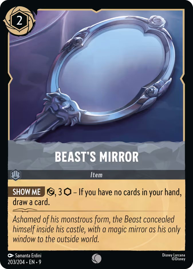 Beast's Mirror Lorcana card (203/204, Fabled)