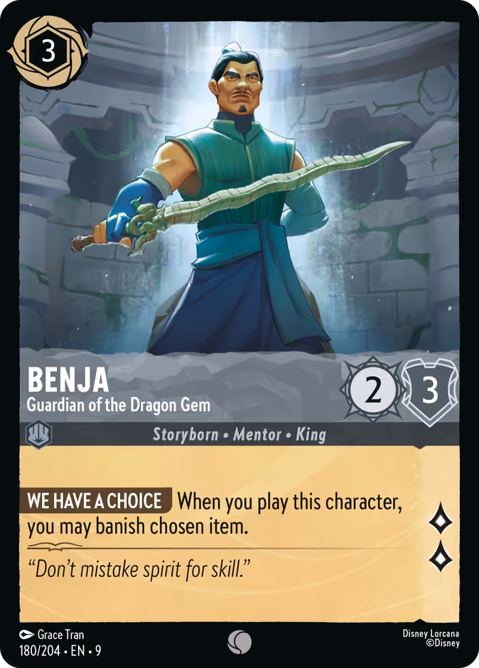 Benja - Guardian of the Dragon Gem Lorcana card (180/204, Fabled)