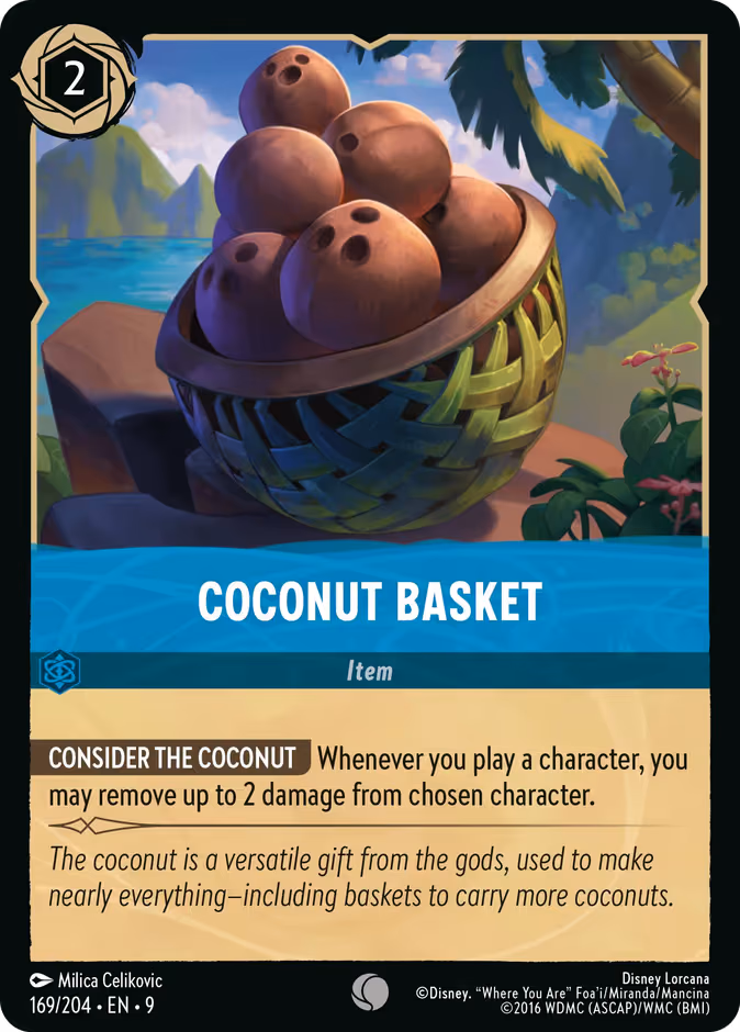 Coconut Basket Lorcana card (169/204, Fabled)