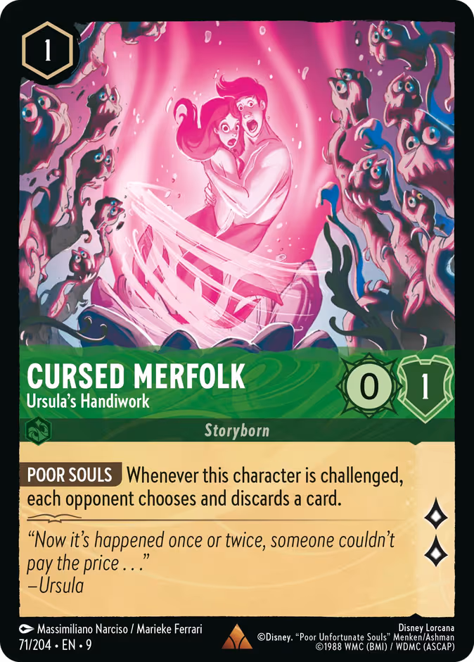 Cursed Merfolk - Ursula's Handiwork Lorcana card (71/204, Fabled)