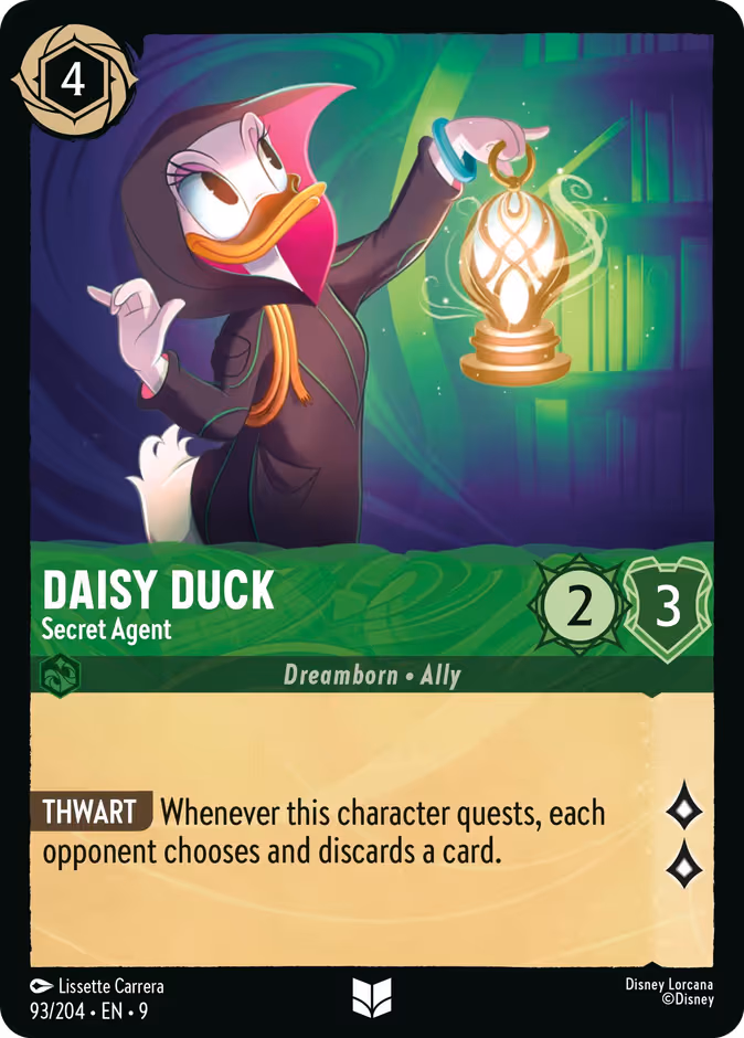 Daisy Duck - Secret Agent Lorcana card (93/204, Fabled)
