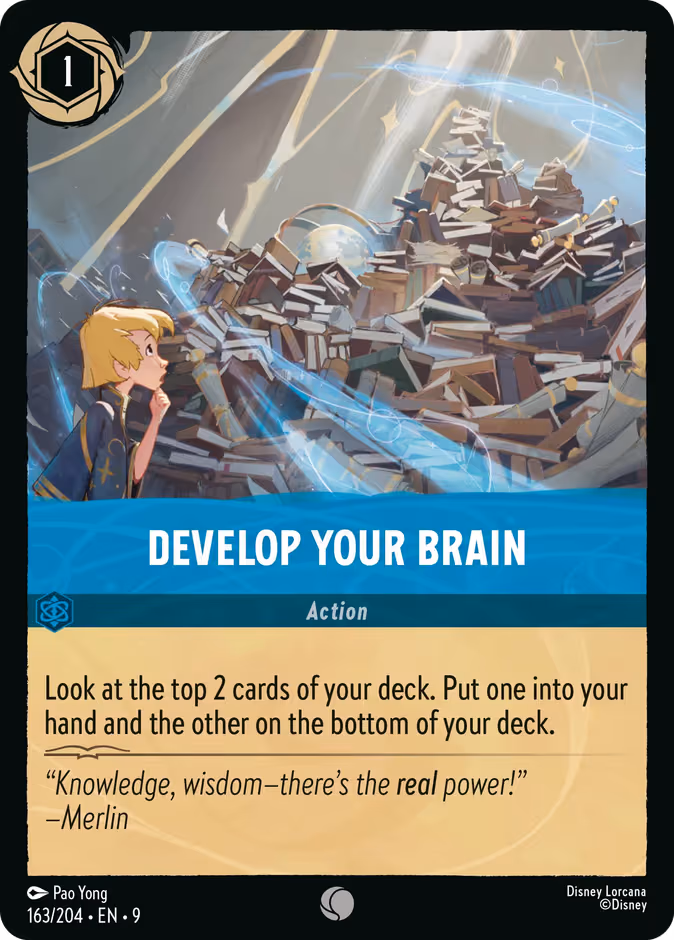 Develop Your Brain Lorcana card (163/204, Fabled)