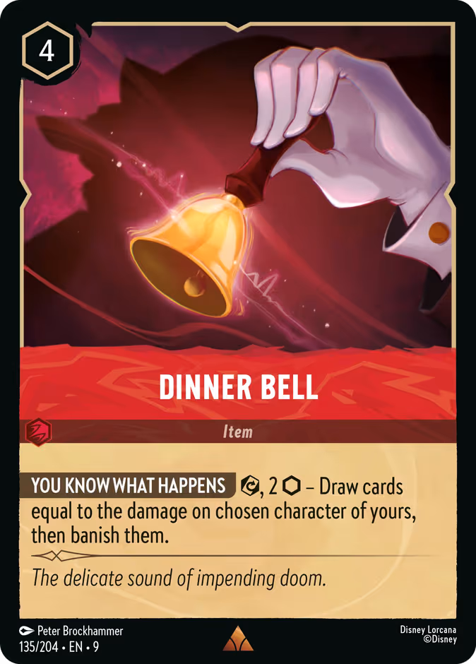 Dinner Bell Lorcana card (135/204, Fabled)