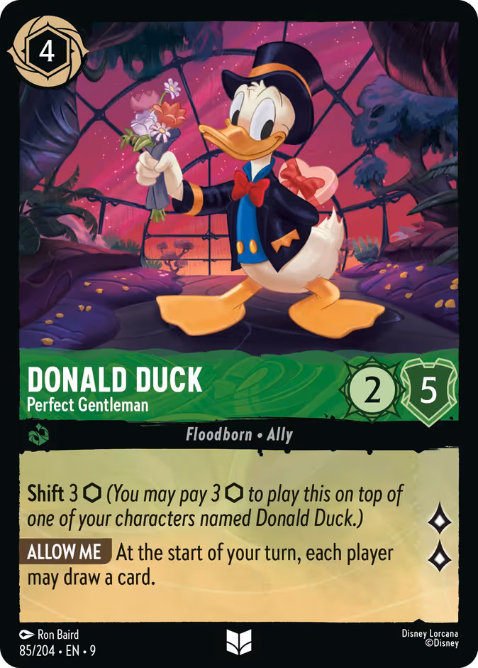 Donald Duck - Perfect Gentleman Lorcana card (85/204, Fabled)