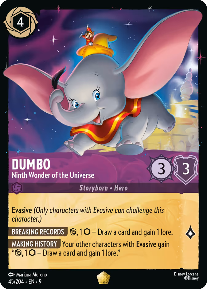Dumbo - Ninth Wonder of the Universe Lorcana card (45/204, Fabled)