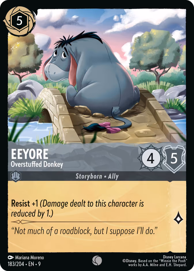 Eeyore - Overstuffed Donkey Lorcana card (183/204, Fabled)