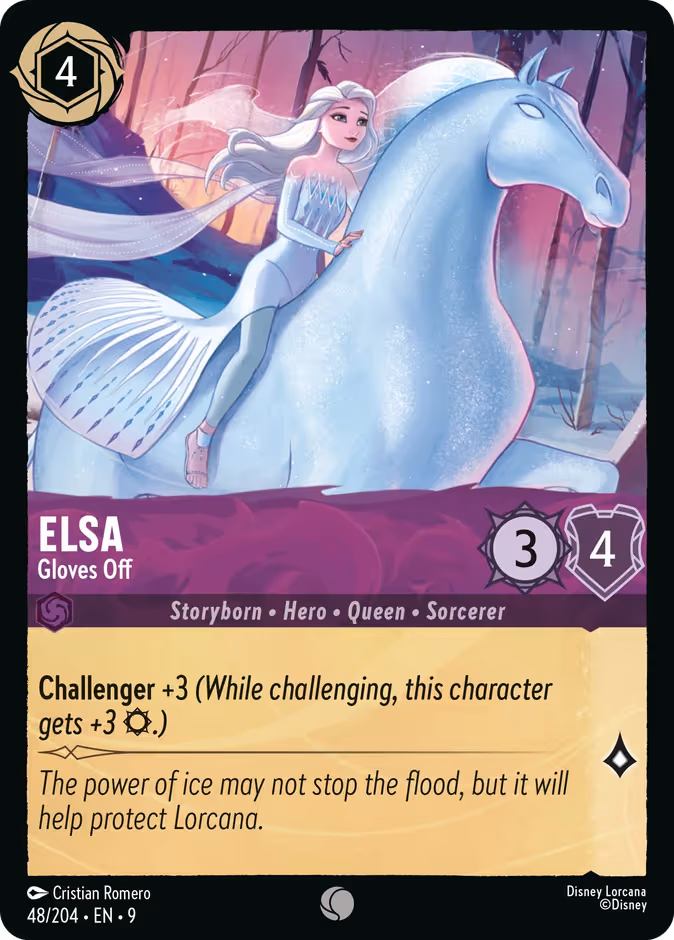 Elsa - Gloves Off Lorcana card (48/204, Fabled)
