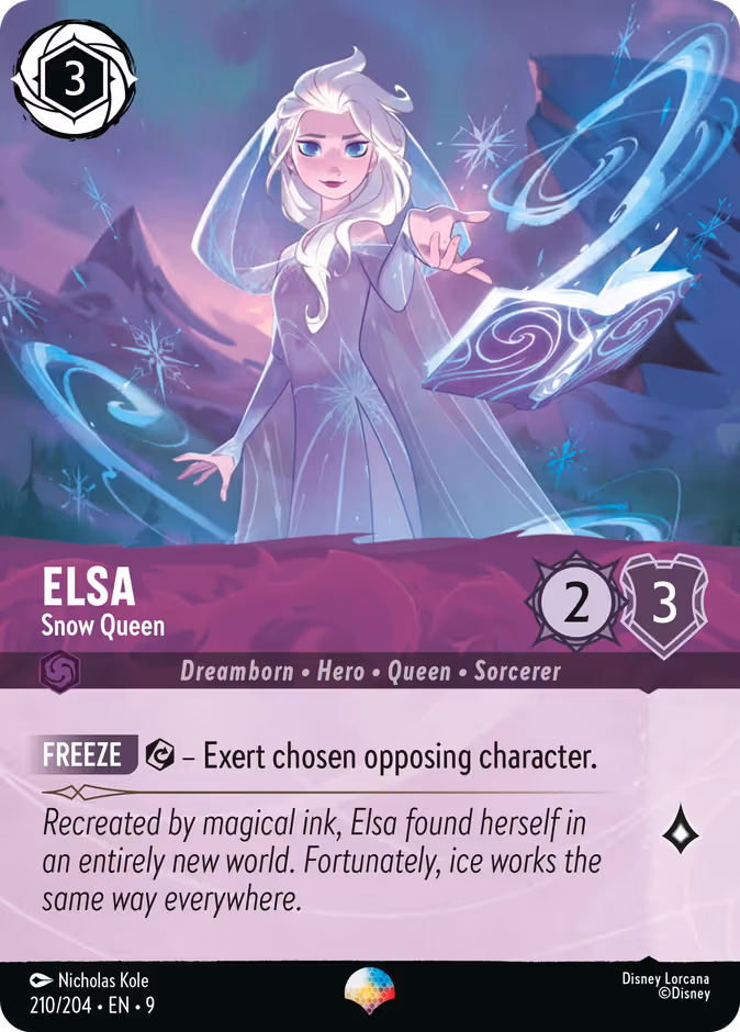 Elsa - Snow Queen Lorcana card (210/204, Fabled)