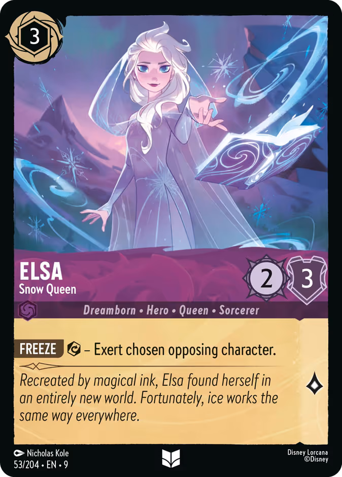 Elsa - Snow Queen Lorcana card (53/204, Fabled)