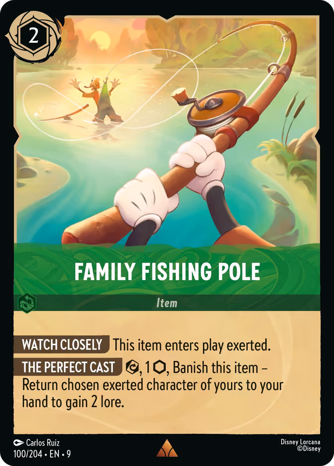 Family Fishing Pole Lorcana card (100/204, Fabled)