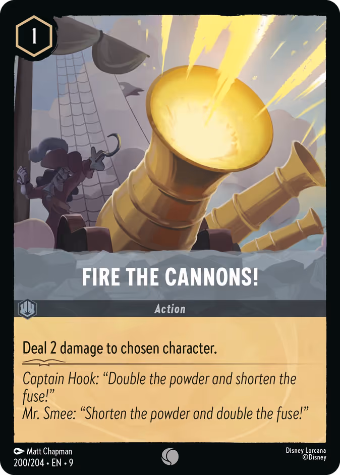 Fire the Cannons! Lorcana card (200/204, Fabled)