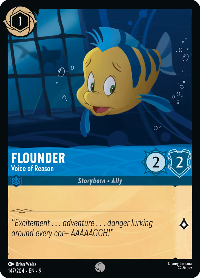 Flounder - Voice of Reason Lorcana card (147/204, Fabled)