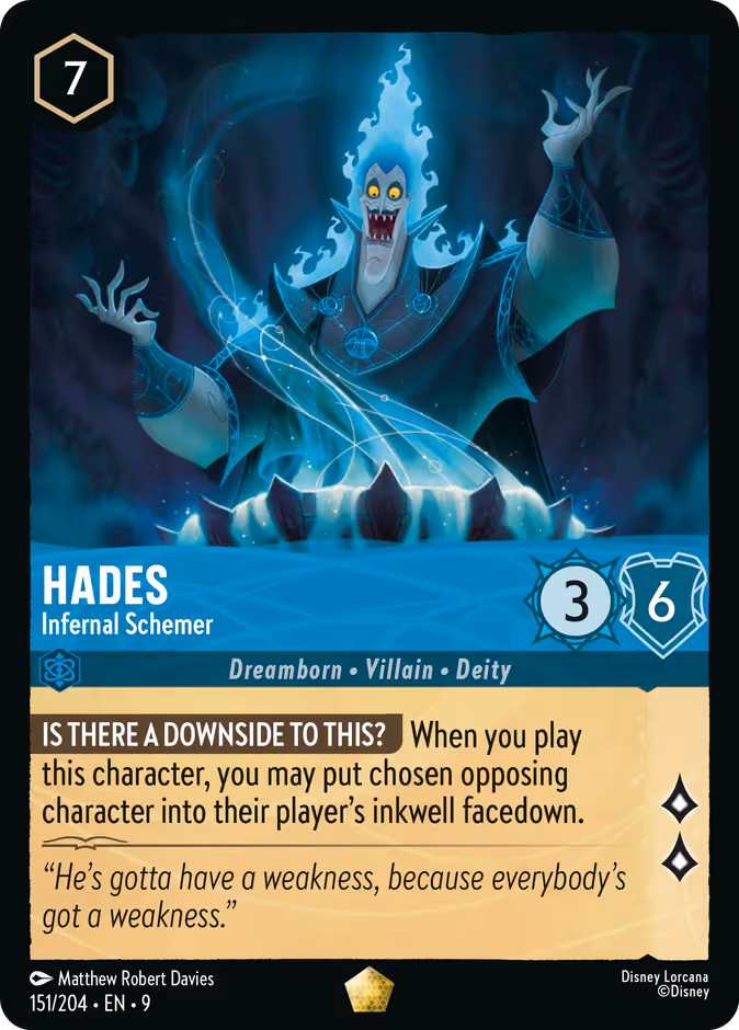 Hades - Infernal Schemer Lorcana card (151/204, Fabled)