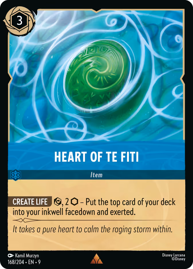 Heart of Te Fiti Lorcana card (168/204, Fabled)