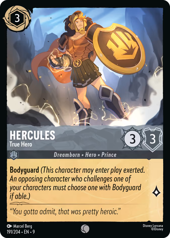 Hercules - True Hero Lorcana card (191/204, Fabled)