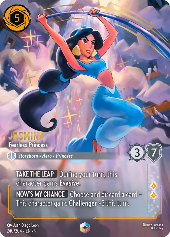 Jasmine - Fearless Princess Lorcana card (240/204, Fabled)