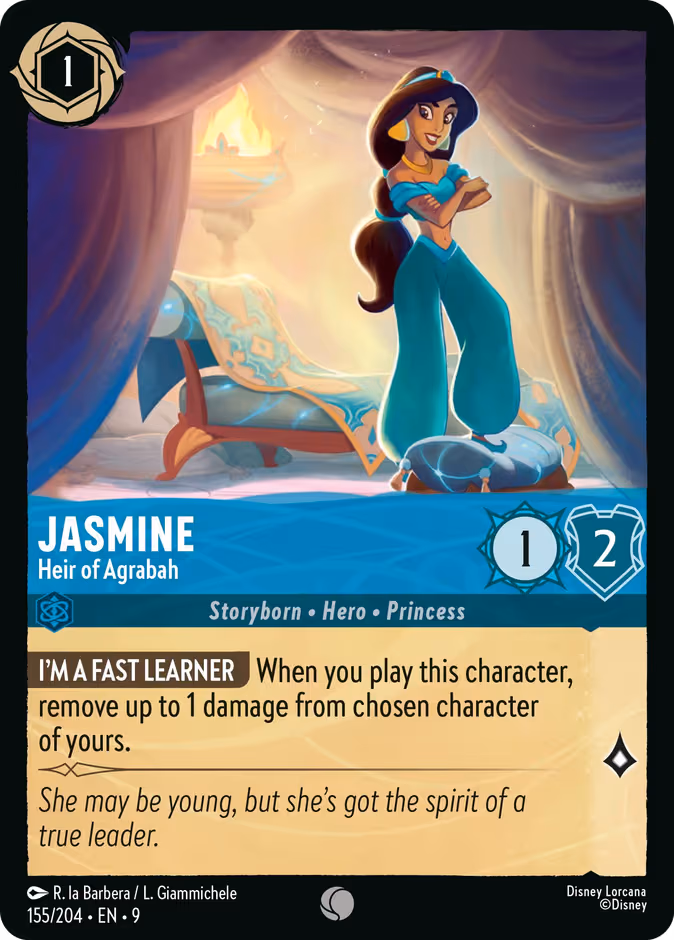 Jasmine - Heir of Agrabah Lorcana card (155/204, Fabled)