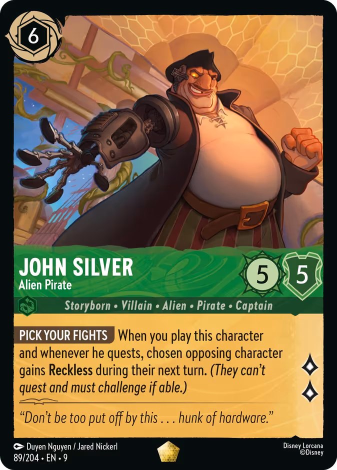 John Silver - Alien Pirate Lorcana card (89/204, Fabled)